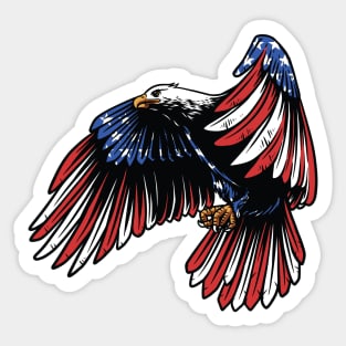 American eagle flag Sticker